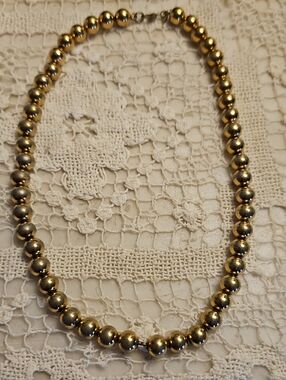 MONET Gold Beaded Necklace VINTAGE
